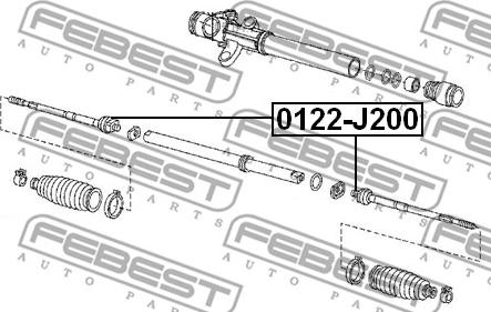 Febest 0122-J200 - Inner Tie Rod, Axle Joint www.parts5.com
