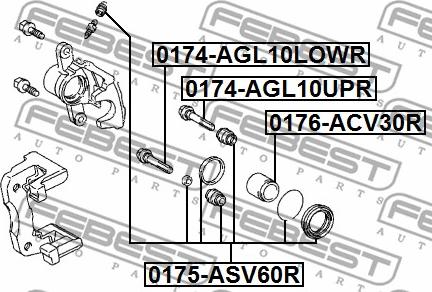 Febest 0174-AGL10LOWR - Guide Bolt, brake caliper www.parts5.com