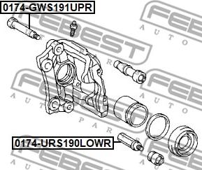 Febest 0174-GWS191UPR - Guide Bolt, brake caliper www.parts5.com