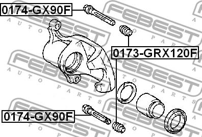 Febest 0174-GX90F - PIN SLIDE FRONT www.parts5.com