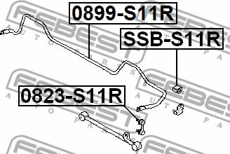 Febest 0899-S11R - STABILIZER REAR D17.3 www.parts5.com