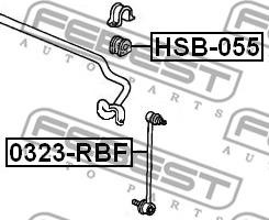 Febest 0323-RBF - FRONT STABILIZER LINK - SWAY BAR LINK www.parts5.com