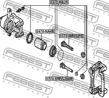 Febest 0374-MRVLOWR - Guide Bolt, brake caliper www.parts5.com