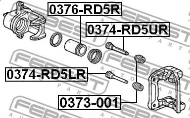 Febest 0374-RD5LR - PIN SLIDE REAR www.parts5.com