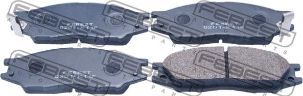 Febest 0201-K11F - Brake Pad Set, disc brake www.parts5.com