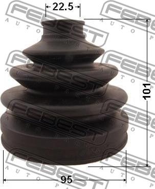 Febest 0217-C24 - BOOT OUTER CV JOINT KIT 95X101X22.5 www.parts5.com