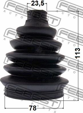 Febest 0217P-F15 - BOOT OUTER CV JOINT KIT 78X113X23.5 www.parts5.com