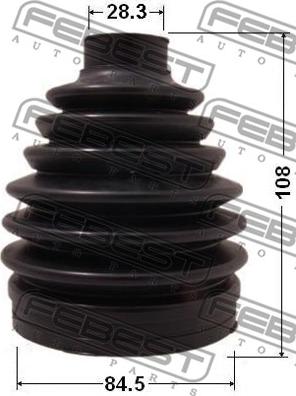 Febest 0217P-J1020 - BOOT OUTER CV JOINT KIT 84.5X108X28.3 www.parts5.com