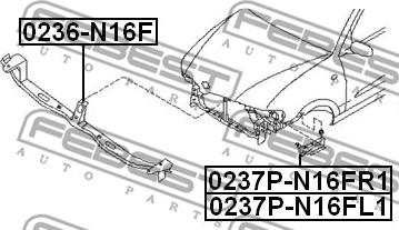 Febest 0236-N16F - RETAINER FRONT BUMPER www.parts5.com