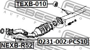Febest 0231-002-PCS10 - Caster Shim, axle beam www.parts5.com