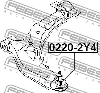 Febest 0220-2Y4 - BALL JOINT FRONT LOWER ARM www.parts5.com