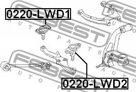 Febest 0220-LWD2 - BALL JOINT FRONT LOWER ARM www.parts5.com