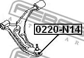 Febest 0220-N14 - BALL JOINT FRONT LOWER ARM www.parts5.com