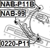 Febest 0220-P11 - BALL JOINT FRONT LOWER ARM www.parts5.com