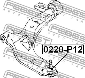 Febest 0220-P12 - BALL JOINT FRONT LOWER ARM www.parts5.com