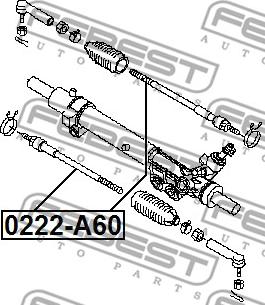 Febest 0222-A60 - STEERING TIE ROD www.parts5.com