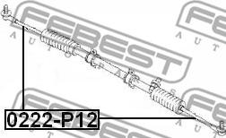 Febest 0222-P12 - STEERING TIE ROD M14X1.5-M12X1.25 www.parts5.com