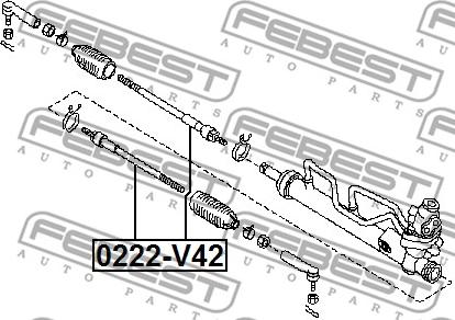 Febest 0222-V42 - STEERING TIE ROD www.parts5.com