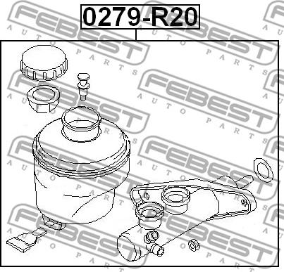 Febest 0279-R20 - Glavni zavorni cilinder www.parts5.com