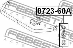 Febest 0723-60A - FRONT STABILIZER LINK - SWAY BAR LINK www.parts5.com