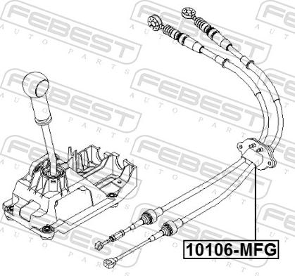 Febest 10106-MFG - Cable, manual transmission www.parts5.com