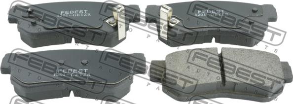 Febest 1201-GETZR - Brake Pad Set, disc brake www.parts5.com