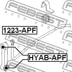 Febest HYAB-APF - ARM BUSHING FOR FRONT STABILIZER LINK - SWAY BAR LINK www.parts5.com