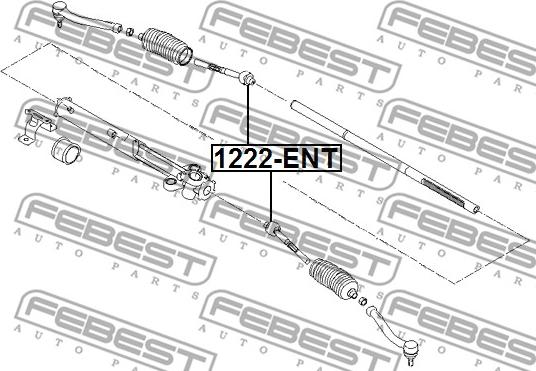 Febest 1222-ENT - Inner Tie Rod, Axle Joint www.parts5.com