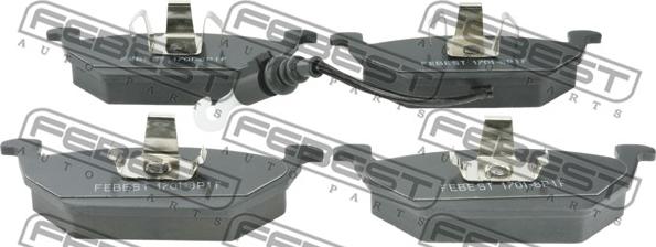 Febest 1701-8P1F - Brake Pad Set, disc brake www.parts5.com