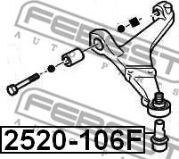 Febest 2520-106F - BALL JOINT FRONT LOWER ARM www.parts5.com
