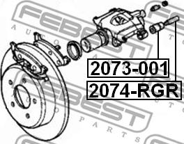 Febest 2073-001 - Bellow, brake caliper guide www.parts5.com