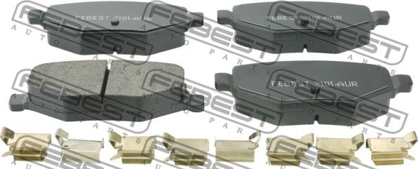 Febest 2101-AUR - Brake Pad Set, disc brake www.parts5.com