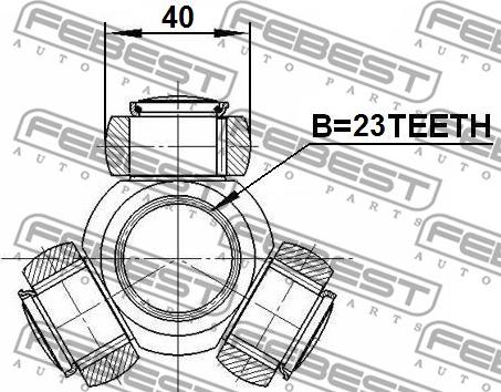Febest 2116-CB320AT - SPIDER ASSEMBLY SLIDE JOINT 23X39.9 www.parts5.com