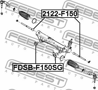 Febest FDSB-F150SG - BUSHING FOR STEERING GEAR www.parts5.com