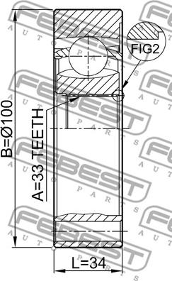 Febest 2311-5021 - INNER JOINT 33X100 www.parts5.com