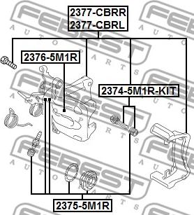 Febest 2377-2CBRR - Brake Caliper www.parts5.com
