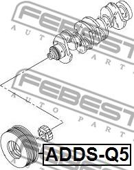 Febest ADDS-Q5 - CRANKSHAFT PULLEY ENGINE www.parts5.com