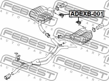 Febest ADEXB-001 - EXHAUST PIPE CUSHION www.parts5.com