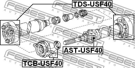 Febest TDS-USF40 - DRIVE SHAFT COUPLING www.parts5.com