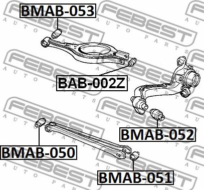 Febest BMAB-052 - Mounting, steering gear www.parts5.com