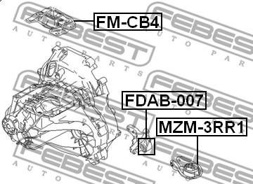 Febest FDAB-007 - Mounting, automatic transmission www.parts5.com