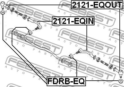 Febest FDRB-EQ - Repair Kit, tie rod end www.parts5.com