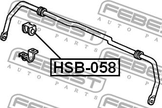 Febest HSB-058 - REAR STABILIZER BUSHING D13 www.parts5.com