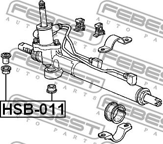 Febest HSB-011 - BUSHING FOR STEERING GEAR www.parts5.com