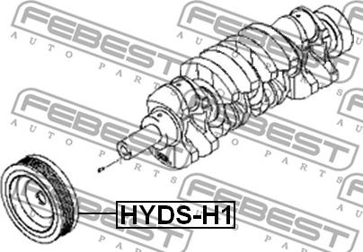 Febest HYDS-H1 - CRANKSHAFT PULLEY ENGINE www.parts5.com