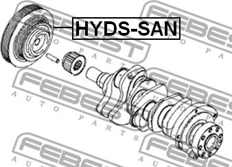Febest HYDS-SAN - CRANKSHAFT PULLEY ENGINE 2700 CC www.parts5.com