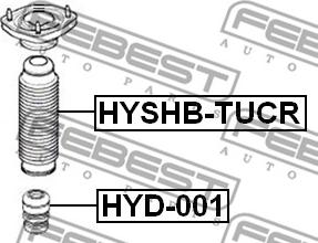 Febest HYSHB-TUCR - REAR SHOCK ABSORBER BOOT www.parts5.com