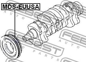 Febest MDS-EUUSA - CRANKSHAFT PULLEY ENGINE www.parts5.com