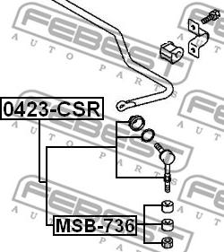 Febest MSB-736 - STABILIZER LINK KIT 3 PCS www.parts5.com