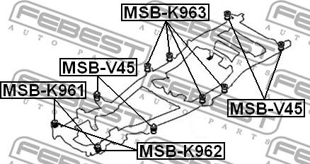 Febest MSB-K962 - Suspension , châssis du véhicule www.parts5.com